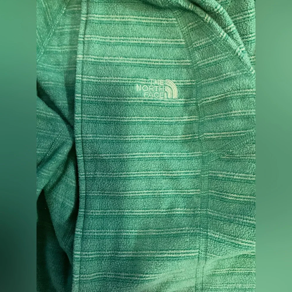 The North Face women’s Green stripe full zip Hoodie - Picture 4 of 7